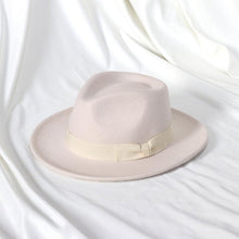 Load image into Gallery viewer, Gentleman New Fashion Men Fedoras Hat Jazz Hat With Bow Tie Fedora Hats Fashionable Classic Wide Brim Hat Elegant Soft Outdoor Cap Casual Hat For Daily Wear