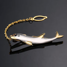 Load image into Gallery viewer, Gentlemen Fashion Men Tie Clip Classy Necktie Tie Bar Tie Clip For Men's Skinny Necktie Tie Clip Gift For Husband Dolphin Ship Wedding Tie Men Jewelry Romantic Necktie Bar Clips Groomsmen Grooms Business Formal Necktie Clips
