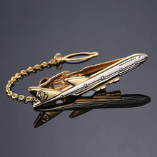 Load image into Gallery viewer, Gentlemen Fashion Men Tie Clip Classy Necktie Tie Bar Tie Clip For Men's Skinny Necktie Tie Clip Gift For Husband Dolphin Ship Wedding Tie Men Jewelry Romantic Necktie Bar Clips Groomsmen Grooms Business Formal Necktie Clips