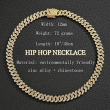 Load image into Gallery viewer, Geometric Bling Hip-Hop Cuban Chain Neckiace