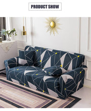 Load image into Gallery viewer, Geometric Sofa Covers Stretch Plaid Sofa Slipcovers for Living Room Elastic Sofa Cover Couch Armchair Cover Towel 1 2 3 4 Seater Slipcover For Sofas Loveseat Armchair Living Room Universal Furniture