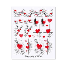 Load image into Gallery viewer, Geometry Line Stripe Nail Sticker Floral Butterfly Design Water Decals Slider Wraps Decoration Nail Art Accessories Water Transfer Nail Decals Sticker For Pretty Girl Self-Adhesive Nail Decals Designer Nail Stickers for Acrylic Decal Decoration