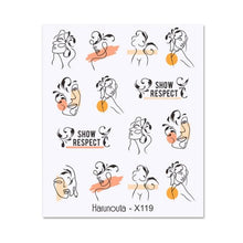 Load image into Gallery viewer, Geometry Line Stripe Nail Sticker Floral Butterfly Design Water Decals Slider Wraps Decoration Nail Art Accessories Water Transfer Nail Decals Sticker For Pretty Girl Self-Adhesive Nail Decals Designer Nail Stickers for Acrylic Decal Decoration