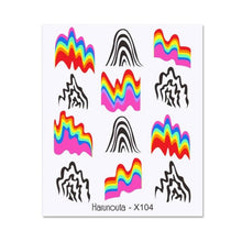 Load image into Gallery viewer, Geometry Line Stripe Nail Sticker Floral Butterfly Design Water Decals Slider Wraps Decoration Nail Art Accessories Water Transfer Nail Decals Sticker For Pretty Girl Self-Adhesive Nail Decals Designer Nail Stickers for Acrylic Decal Decoration