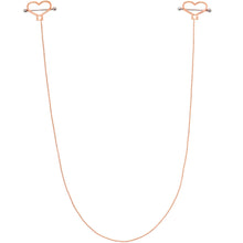 Load image into Gallery viewer, Rose Gold Tone Heart to Heart Dangle Nipple Chain