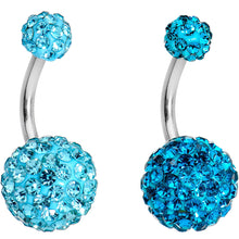 Load image into Gallery viewer, Multi Color Gem Candy Cluster Belly Ring Set of 5