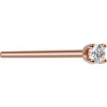 Load image into Gallery viewer, 14K Rose Gold 2mm Genuine Diamond Nose Ring