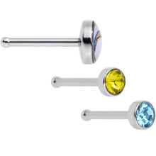 Load image into Gallery viewer, 20G Licensed NFL San Diego Chargers Logo Nose Bone 3 Pack Set