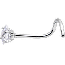 Load image into Gallery viewer, 20G Clear CZ Gem Raised Rhombus Left Nose Screw