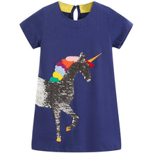 Load image into Gallery viewer, Girls Cotton Casual Jersey Dresses