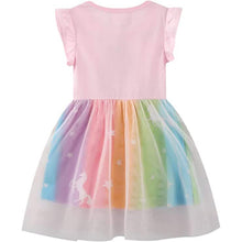 Load image into Gallery viewer, Girl's Cotton Casual Unicorn Dress