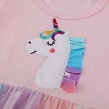 Load image into Gallery viewer, Girl's Cotton Casual Unicorn Dress