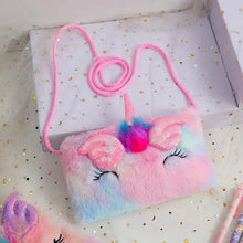 Load image into Gallery viewer, Girls Cute Sequin Plush Unicorn Tie Dye Bag