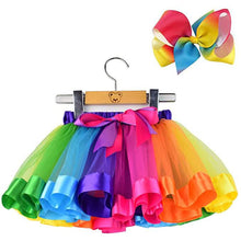 Load image into Gallery viewer, Girl's Layered Ballet Tulle Rainbow Tutu Skirt