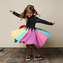 Load image into Gallery viewer, Girls' Rainbow Casual Dress