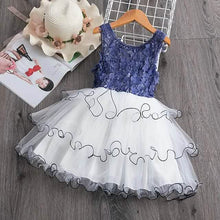 Load image into Gallery viewer, Girls' Ruffle Mesh Embroidered Dress