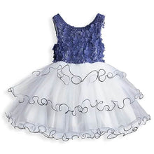 Load image into Gallery viewer, Girls' Ruffle Mesh Embroidered Dress