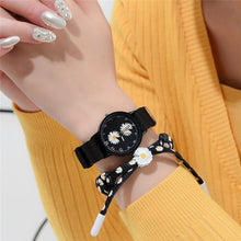 Load image into Gallery viewer, Girls Small Elegant Wrist Watch Women Fashion Nylon Strap Dress Quartz Watch Simple Wild Girlfriends Couple Watch Analog Quartz Watches With Nylon Strap Nylon Band Wristwatch