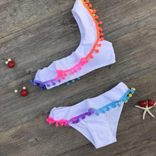 Load image into Gallery viewer, Girls Split Swimsuits Cute Shoulder Swimsuit Toddler Baby Girls 2 Piece Swimsuit Kids Bathing Beach Sun Suit Children Swimwear Bikini Set Girl Swimming Clothes Kids Bathing Suit Beachwear For Summer