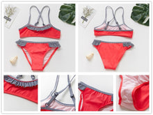 Load image into Gallery viewer, Girls Swimsuit High quality Girls swimwear Two pieces Kids Bikini Set Swimming Suit For Children Girls Swimsuit Flounce Bikini Set 2 Piece Swimwear Watermelon Ruffle Bathing Suits