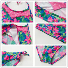 Load image into Gallery viewer, Girls Swimsuit Kids Swimwear Cute Print Kids Bikini Sets Girls Swimsuits Two Piece Bathing Suit Sets 3D Printed Swimwear Ruffle Style Children Swimwear Kids Beach Wear 2-16 Year