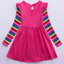 Load image into Gallery viewer, Girls' Unicorn Rainbow Flower Dress