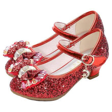 Load image into Gallery viewer, Girls'Heels Party Mary Jane Basic Pump Dress Crystal Bowknot