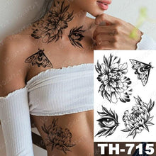 Load image into Gallery viewer, Gladiator Temporary Tattoo Sticker Flower Waterproof Big Modern Womens Mens Body Tattoo Luxury Design