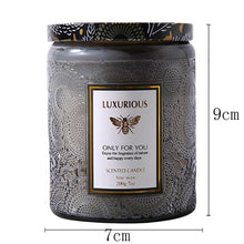 Load image into Gallery viewer, Glass Scented Candle Holder Romantic Wedding Candlestick Soy Candle For Home Large Glass Jar Candle Gift Long Burning Fine Transparent Crystal Glass Candlestick Dining Home Decor