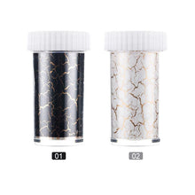Load image into Gallery viewer, Glitter Marble Series Nail Transfer Foil Stickers Gold White And Black Bright Slider For Nails Decoration Manicures Marble Nail Art Stickers Water Transfer Nail Decals Full Wraps Gradient Acrylic Nail Kits for Women Manicure Decoration Accessory