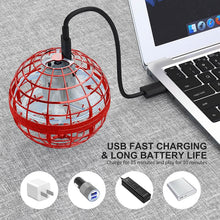 Load image into Gallery viewer, Flying Orb Ball Rechargeable Boomerang Spinner UFO Drone Toy