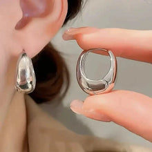 Load image into Gallery viewer, Glossy Chunky Shaped Hoop Earrings Copper Jewelry Vintage Elegant Style Female Geometric Ear Buckles