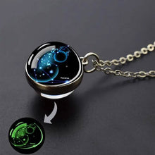 Load image into Gallery viewer, Glow-in-the-Dark Zodiac Pendant Necklace