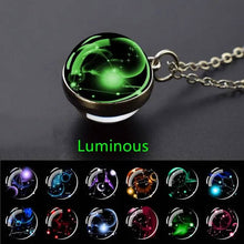 Load image into Gallery viewer, Glow-in-the-Dark Zodiac Pendant Necklace