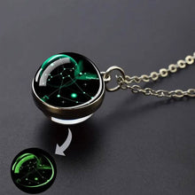 Load image into Gallery viewer, Glow-in-the-Dark Zodiac Pendant Necklace