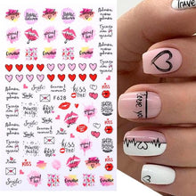 Load image into Gallery viewer, Gold 3D Nail Sticker Curve Stripe Lines Nails Stickers Gradient Adhesive Striping Tape Nail Foil Nail Art Stickers Decals Silver Strip Line Nail Decal Self-Adhesive 3D Wave Decal Decoration Metallic Curve Design Decoration for Women Girls