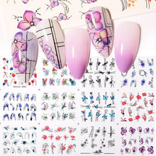 Load image into Gallery viewer, Gold 3D Nail Sticker Curve Stripe Lines Nails Stickers Gradient Adhesive Striping Tape Nail Foil Nail Art Stickers Decals Silver Strip Line Nail Decal Self-Adhesive 3D Wave Decal Decoration Metallic Curve Design Decoration for Women Girls