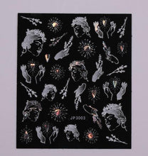 Load image into Gallery viewer, Gold Christmas Snowflake 3D Nail Stickers Sparkly Iridescent Silver Xmas Tree Elk Deer Transfer Sliders Winter Nails Accessories Design Decor Tip Transfer Nail Decals Sticker For Pretty Girl Self-Adhesive Nail Decals Designer Nail Stickers