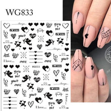 Load image into Gallery viewer, Gold Christmas Snowflake 3D Nail Stickers Sparkly Iridescent Silver Xmas Tree Elk Deer Transfer Sliders Winter Nails Accessories Design Decor Tip Transfer Nail Decals Sticker For Pretty Girl Self-Adhesive Nail Decals Designer Nail Stickers