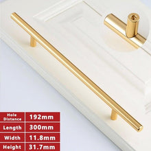 Load image into Gallery viewer, Gold Kitchen Door T Bar Straight Cupboard Handle Knobs Cabinet Pull Aluminum Alloy Handles Furniture Handle T Bar Handles for Kitchen Cabinets Door Brushed Brass Drawer Pulls Knobs Stainless Steel Furniture Hardware