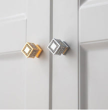 Load image into Gallery viewer, Gold Luxury Door Handles Zinc Alloy Cabinet Handle Drawer Knobs European Wardrobe Pulls Kitchen Furniture Handle Wardrobe Drawer Dresser Closet Furniture Door Handles Knobs Kitchen Office Home Hardware