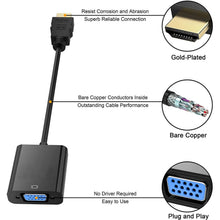 Load image into Gallery viewer, Gold Plated HDMI to VGA Adapter
