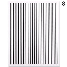 Load image into Gallery viewer, Gold Silver 3D Nail Sticker Curve Stripe Lines Nails Stickers Gradient Adhesive Striping Tape Nail Art Stickers Decal Decoration Metallic Curve Strip Line Nail Decal Self-Adhesive 3D Wave Design Decoration for Women Girls
