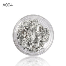 Load image into Gallery viewer, Gold Silver Irregular Aluminum Foil Paper Nail Art Sticker 3D Glitter Manicure UV Gel Polish Nail Decoration Tools Decoration Stickers Decoration New Gold Nail Transfer Foils for Nail Arts Nails Supply Holographic Effect Nail Art Foil Stickers