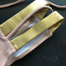 Load image into Gallery viewer, Golden Bikini Set Padded Women Swimsuit Push Up Swimwear Summer Beachwear Bathing Suit Women's Push Up Two Piece Bikini Swimsuits Elegant Lace Up Bathing Suits