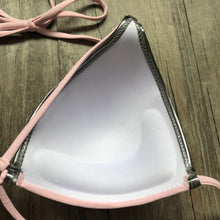 Load image into Gallery viewer, Golden Bikini Set Padded Women Swimsuit Push Up Swimwear Summer Beachwear Bathing Suit Women's Push Up Two Piece Bikini Swimsuits Elegant Lace Up Bathing Suits