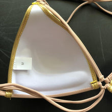 Load image into Gallery viewer, Golden Bikini Set Padded Women Swimsuit Push Up Swimwear Summer Beachwear Bathing Suit Women's Push Up Two Piece Bikini Swimsuits Elegant Lace Up Bathing Suits