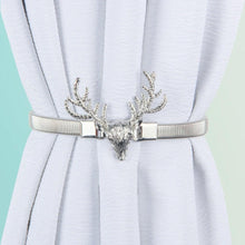 Load image into Gallery viewer, Golden Silver Curtain Clip Curtains Holders Feather Shape Tieback Buckle Clips Curtain Accessories Home Decor Modern Simple Style Curtain Tie Backs Decorative with Spring Curtain Strap Metal Plating Decorative Accessories 30cm