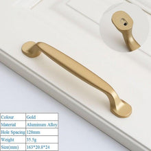 Load image into Gallery viewer, Golden Simple Fashion Aluminum Alloy Furniture Handles Bookcase Handles Wine Cabinet Handles Door Knob Handles For Cabinet Cabinet Knobs Cupboard Drawers Cabinet Dresser Bookcase Wardrobe 2.2CM