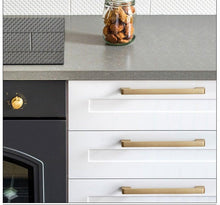Load image into Gallery viewer, Golden Simple Fashion Aluminum Alloy Furniture Handles Bookcase Handles Wine Cabinet Handles Door Knob Handles For Cabinet Cabinet Knobs Cupboard Drawers Cabinet Dresser Bookcase Wardrobe 2.2CM